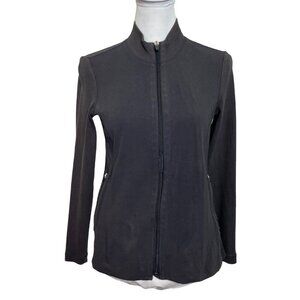 3/$30 Eileen Fisher Full Zip Mock Neck Long Sleeve Jacket Womens Petite Size PS